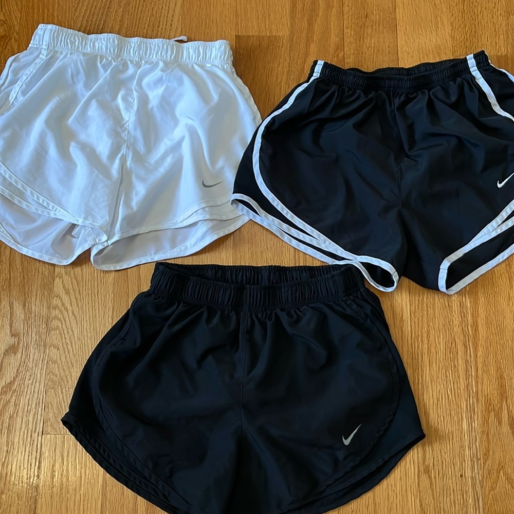 Women’s Nike Track Shorts 3 Pair Size Small S Black White
